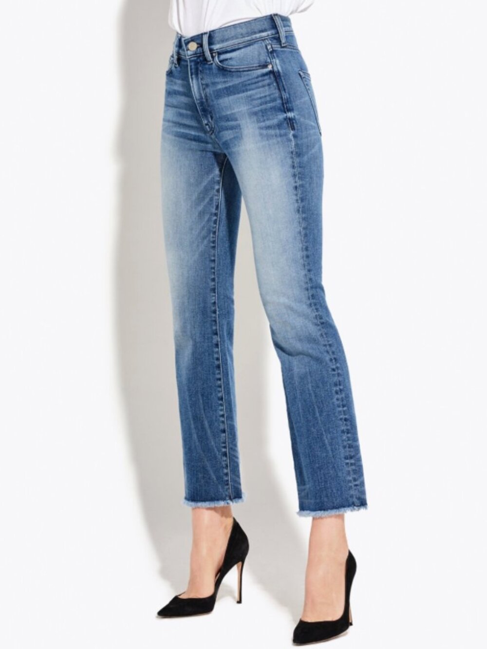 AYR The Bomb Pop Kick Leg sz 29 Denim Jeans Raw Hem Faded It Girl Classic City